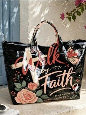 Inspirational PVC Tote Shoulder Bag